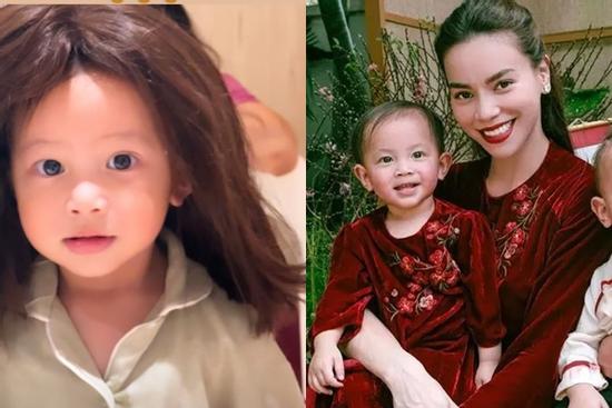 Không nhận ra con gái Hồ Ngọc Hà khi đội tóc giả