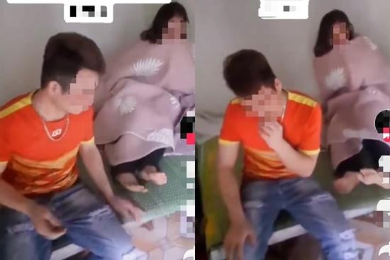 Chồng bắt quả tang vợ ngủ cùng nhân tình, vừa trùm chăn vừa kéo quần