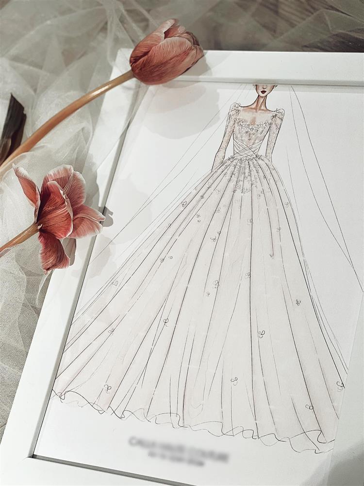 Cận chiếc váy cưới bạn gái tuyển thủ Việt Nam mặc trong hôn lễ-2