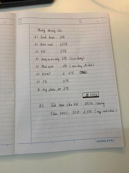 Showing off his spending table of more than 16 million/month, the young wife was aloof by netizens-1