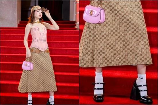 Bảo Anh mặc 'bất nhất' ở sự kiện Gucci: Ngớ người nhìn xuống đôi tất!