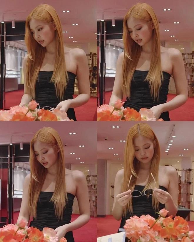 Jennie ở Hàn ăn mặc kín đáo, sang Mỹ là váy body, tóc cam cháy-3