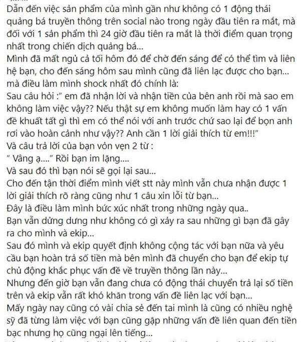 Trịnh Thăng Bình bóc phốt người trong ekip lừa ôm tiền bỏ chạy-2