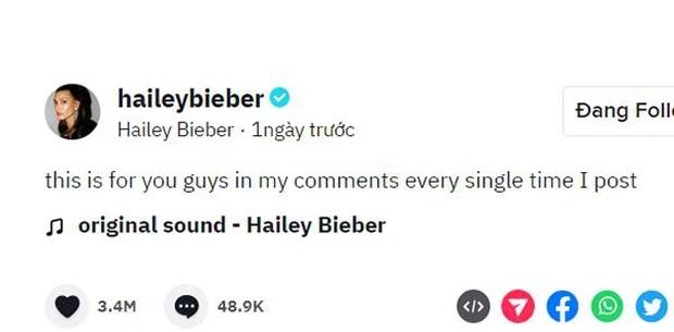 Hailey Bieber cầu xin dân mạng vì 1 chuyện liên quan Selena Gomez-3