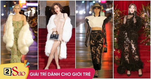 Compare the clothes of Vietnamese stars at the Gucci show and the new model to understand why the disaster