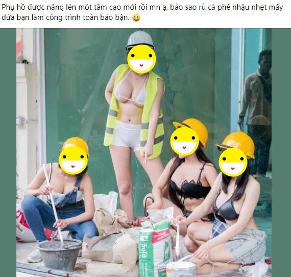 Nhóm cô gái ăn mặc hở hang xách xô vác xi gây sốc-1