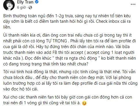 Elly Tran exposes the face of a guy who uses her name to go to a girl-2