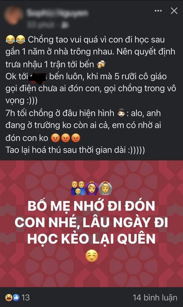 Đi ăn mừng con được trở lại trường học, 7h tối bố mới nhớ đón con-1