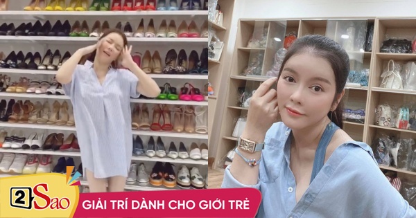 Ly Nha Ky shows off her shoe closet that’s bigger to the ceiling than a shopping mall