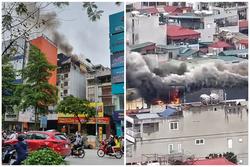 Cháy căn nhà 8 tầng ở trung tâm Hà Nội, nhiều người tháo chạy
