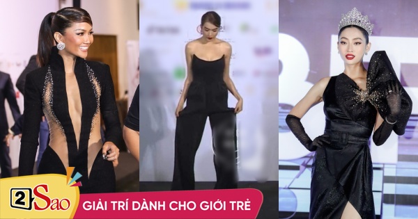 H’Hen Nie cut her belly button, Le Hang Bo covered the red carpet in black
