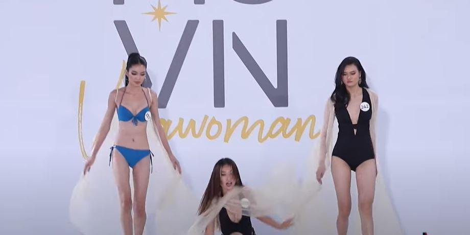 Thí sinh Hoa hậu Hoàn vũ Việt Nam ngã nhào khi diễn bikini-6