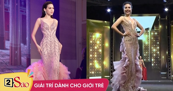 A blatant beauty in Miss World dress by Do Thi Ha