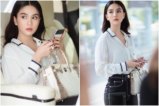 Ngọc Trinh xách túi Hermès từng nghi fake sau phốt 'trộm' mẫu