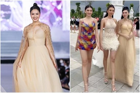 Hồng Diễm catwalk đụng hàng á hậu: U40 có hơn Tường San 21?