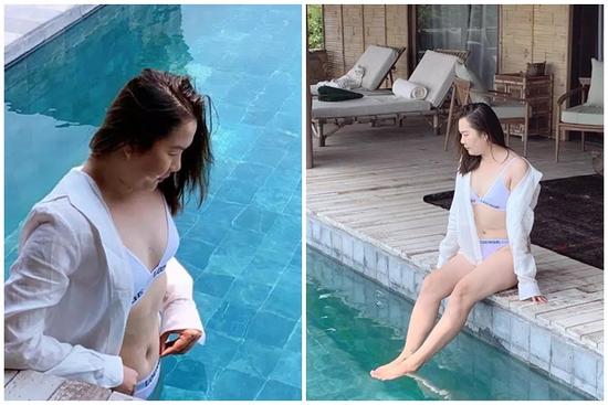 Diện bikini của Ngọc Trinh, giúp việc Thúy Kiều lộ cả rổ mỡ