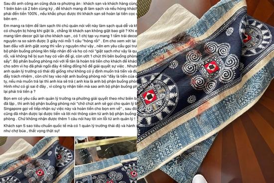 Khách sạn 5 sao làm khó khách chỉ vì trót làm bẩn 1 tấm trải giường