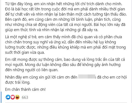 Tâm thư Hiền Hồ: Tôi chưa chín chắn dẫn đến nhiều hệ lụy-5