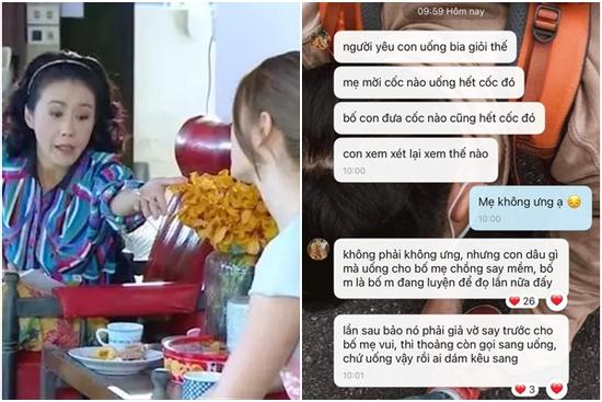 Cô gái uống bia 'hạ gục' bố chồng tương lai, inbox cười ná thở