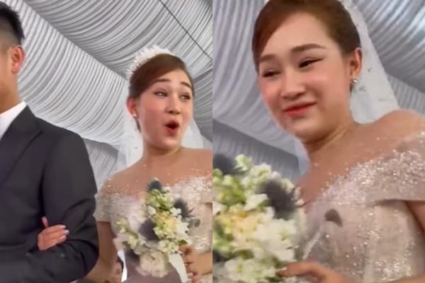 Bride Ho Tan Tai revealed her true beauty at the wedding