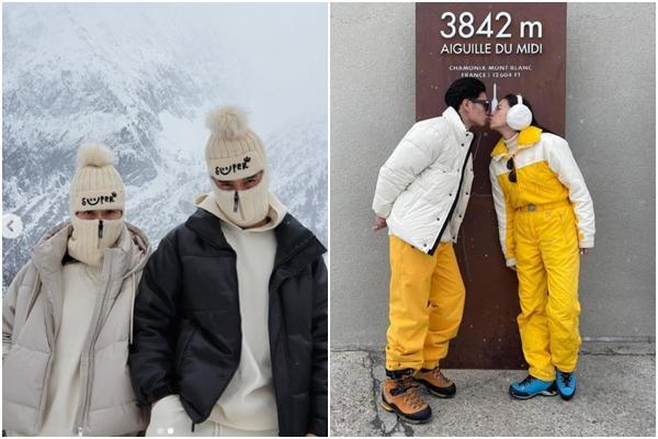 Ngo Thanh Van and Huy Tran wear couple clothes, locking lips with love at an altitude of 3842 m