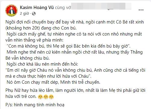 Nam đồng nghiệp đào ảnh Ốc Thanh Vân cho con bú gây tranh cãi-2