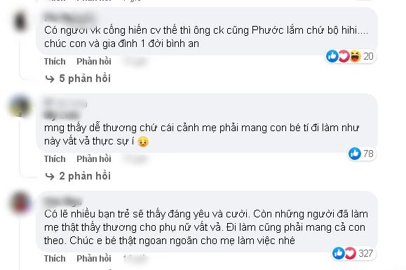 Mẹ mang con đi làm, người trẻ khen đáng yêu, người già thấy chua xót-6