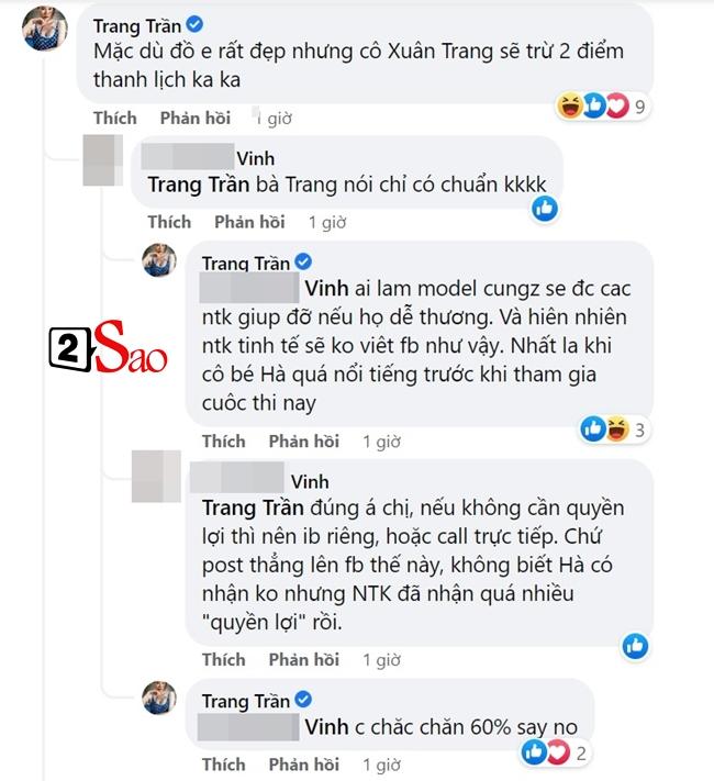 What did designer Nguyen Minh Tuan say when he was criticized by Trang Tran?-6