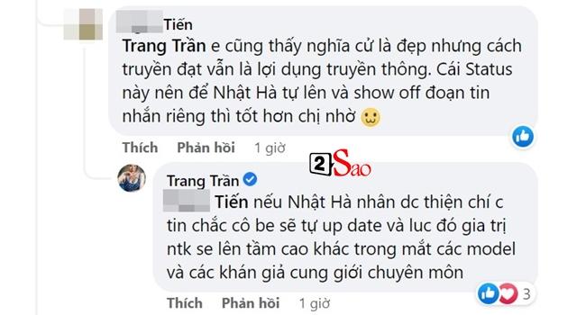 What did designer Nguyen Minh Tuan say when he was criticized by Trang Tran?-7