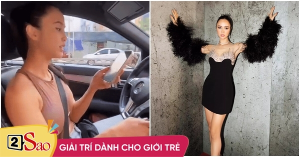 Vu Ngoc Anh is scared because he is driving while livestreaming about clothes