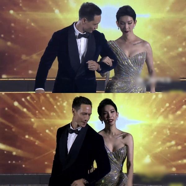 Xuân Lan catwalk trông rõ tội chỉ vì cái đầm quặp chân-3