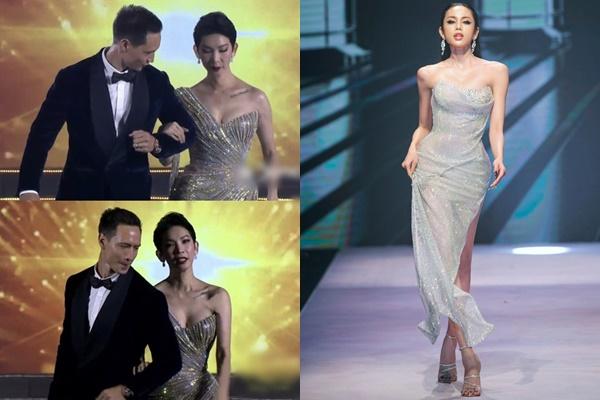 Xuan Lan’s catwalk looks obvious just because of the knee-strap dress