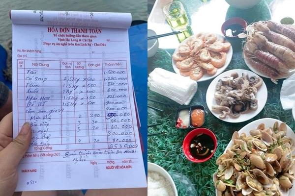 Violent controversy over 6.5 million dong seafood party in Ha Long Bay