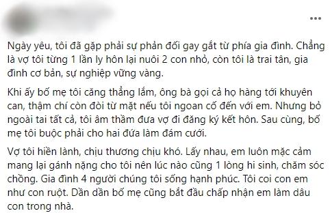Vợ mất chồng ở vậy nuôi 2 con riêng của vợ, bố mẹ nổi giận từ mặt-1