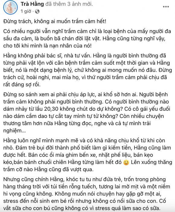 Trà Ngọc Hằng từng trầm cảm, khoe hình cho con bú lúc 4 ngày tuổi-1
