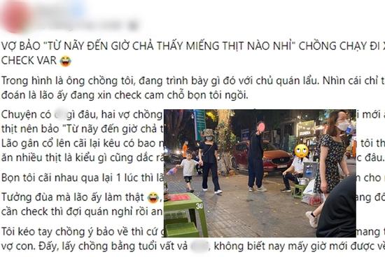 Đi ăn lẩu bị vợ trách ăn hết thịt, chồng đòi check camera 'rửa oan'