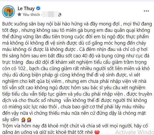 Sao Việt lo lắng khi Lê Thúy phải nhập viện tại Hà Nội-1