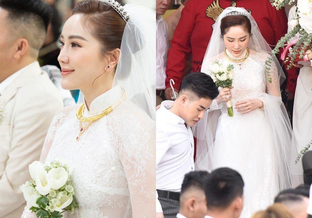 Sao Việt ngày vu quy: Đô la đóng thành quyển, vàng đeo trĩu cổ-5