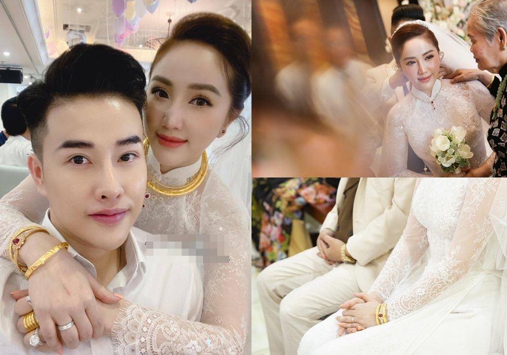 Sao Việt ngày vu quy: Đô la đóng thành quyển, vàng đeo trĩu cổ-6