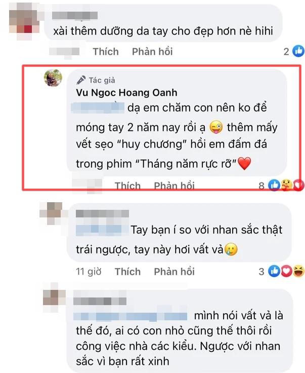 Hoàng Oanh lộ tay kém nuột như đàn ông, chính chủ giải thích ra sao?-3