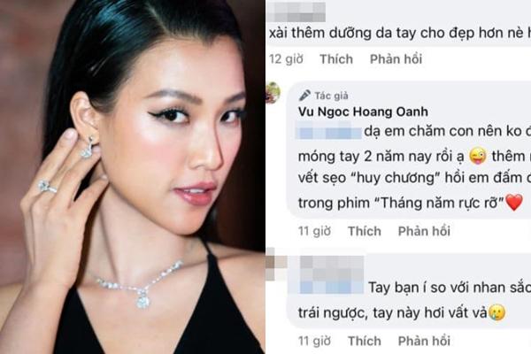 Hoang Oanh was scrutinized in detail after divorcing her Western husband
