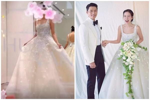 Ngo Thanh Van wears a 600 million wedding dress with Son Ye Jin