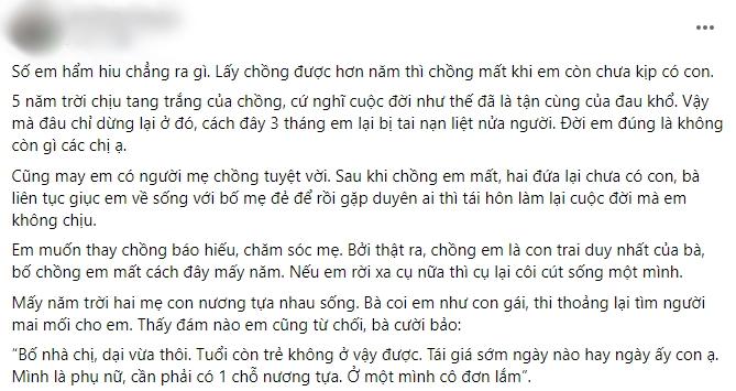 Con dâu bị tai nạn lao động, mẹ chồng chăm sóc cả đời như con đẻ-1