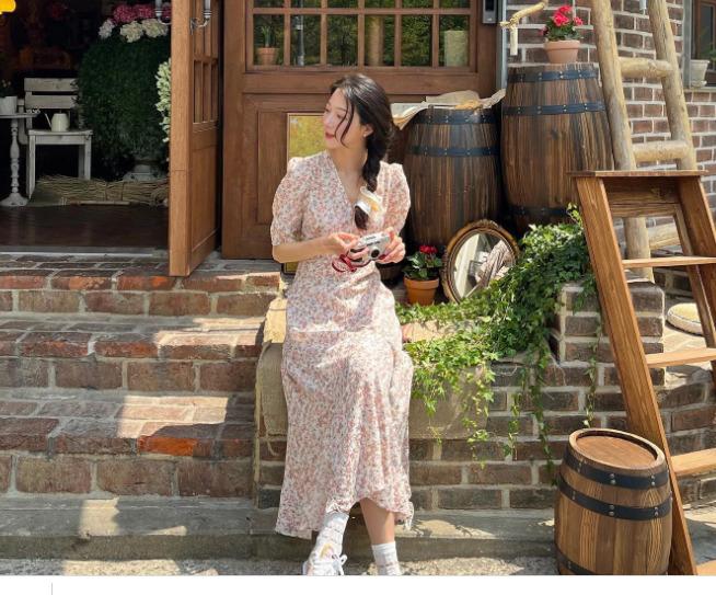 Korean beauties fall in love with a series of summer baby floral dresses-5