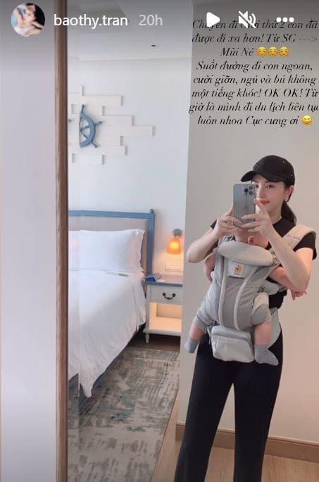 Bảo Thy trốn con diện đồ tắm cực bốc, bộ loa bỉm sữa chiếm sóng-5