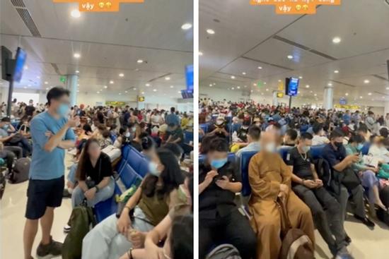 Sân bay TP.HCM đông kín người dù chưa đến ngày nghỉ lễ