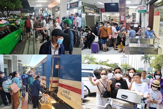 Khách đang dồn về Đà Nẵng, sân bay, ga tàu ken cứng