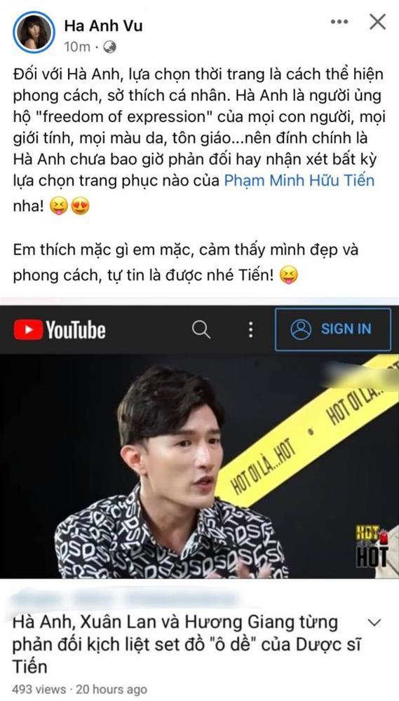 Dược sĩ Tiến nhắc nhẹ chuyện Hà Anh chê style mình, siêu mẫu nói gì?-1