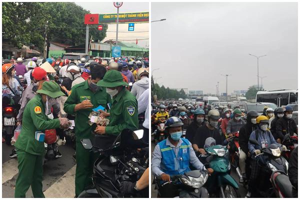People go out to celebrate April 30, the gateway to Ho Chi Minh City is seriously congested