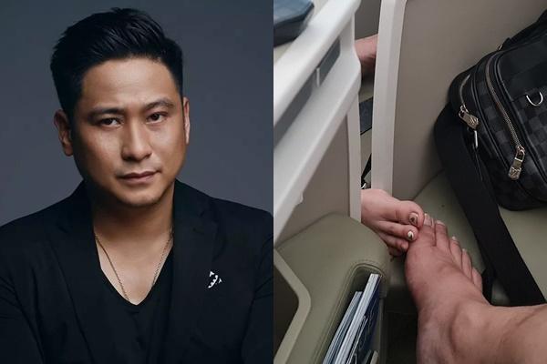 Minh Tiep was hit by a female passenger on the plane